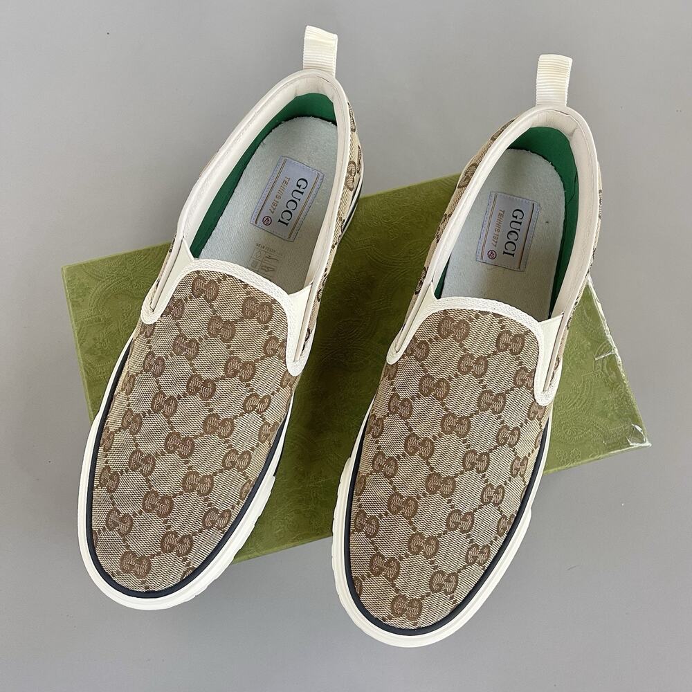 Gucci Tennis 1977 Slip-On Sneakers BeigeMen’s US 9/EUR42